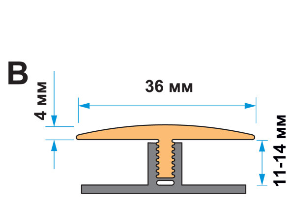 Профиль STEP FLEX №35 черешня 3м