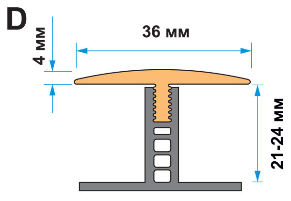 Профиль STEP FLEX №35 черешня 3м