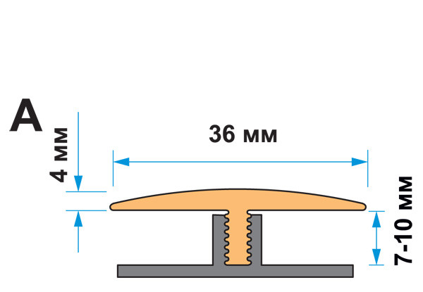 Профиль STEP FLEX №35 черешня 3м